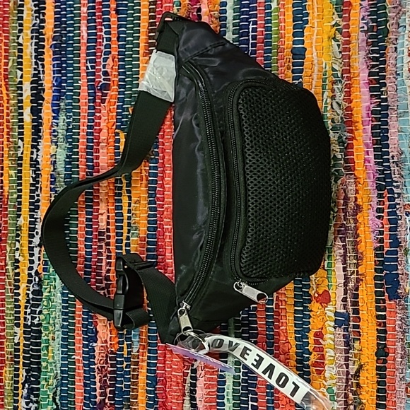 Claire's Black Hip Bag Organizer Side Sling Fanny Pack Bum Bag NWTs! 🖤 - Picture 13 of 14